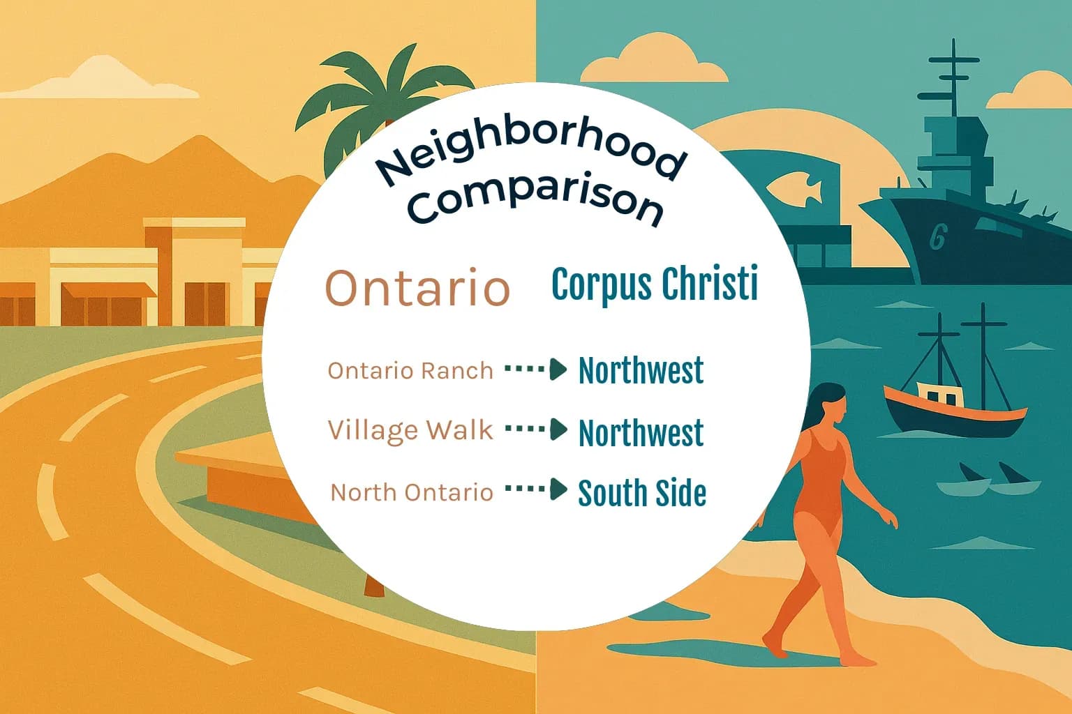 Ontario vs Corpus Christi Neighborhood Comparison