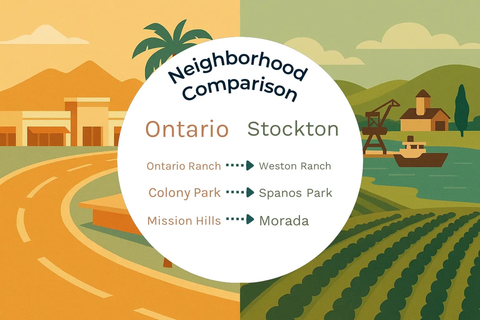 Ontario vs Stockton Neighborhood Comparison