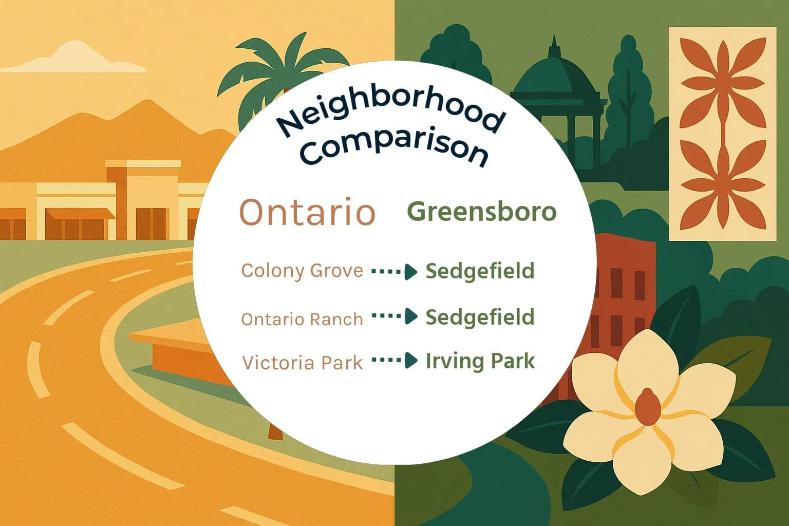 Ontario vs Greensboro Neighborhood Comparison