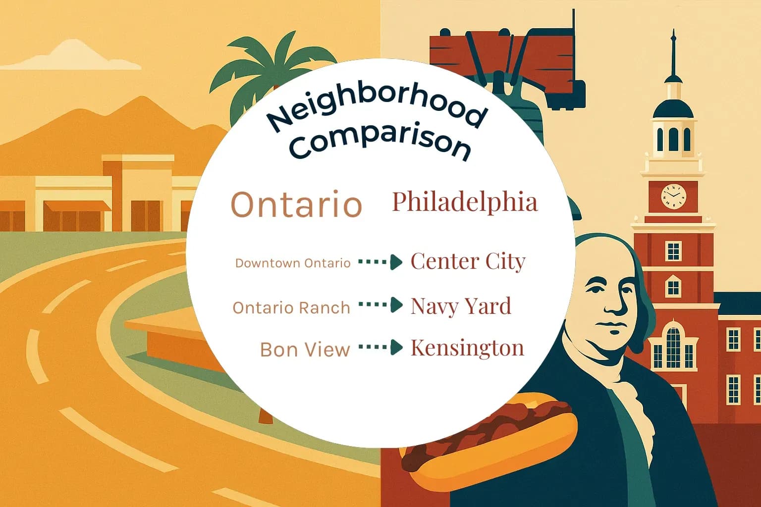 Ontario vs Philadelphia Neighborhood Comparison