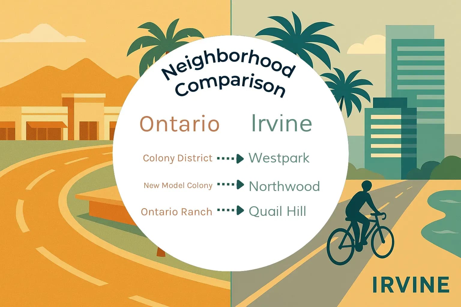 Ontario vs Irvine Neighborhood Comparison