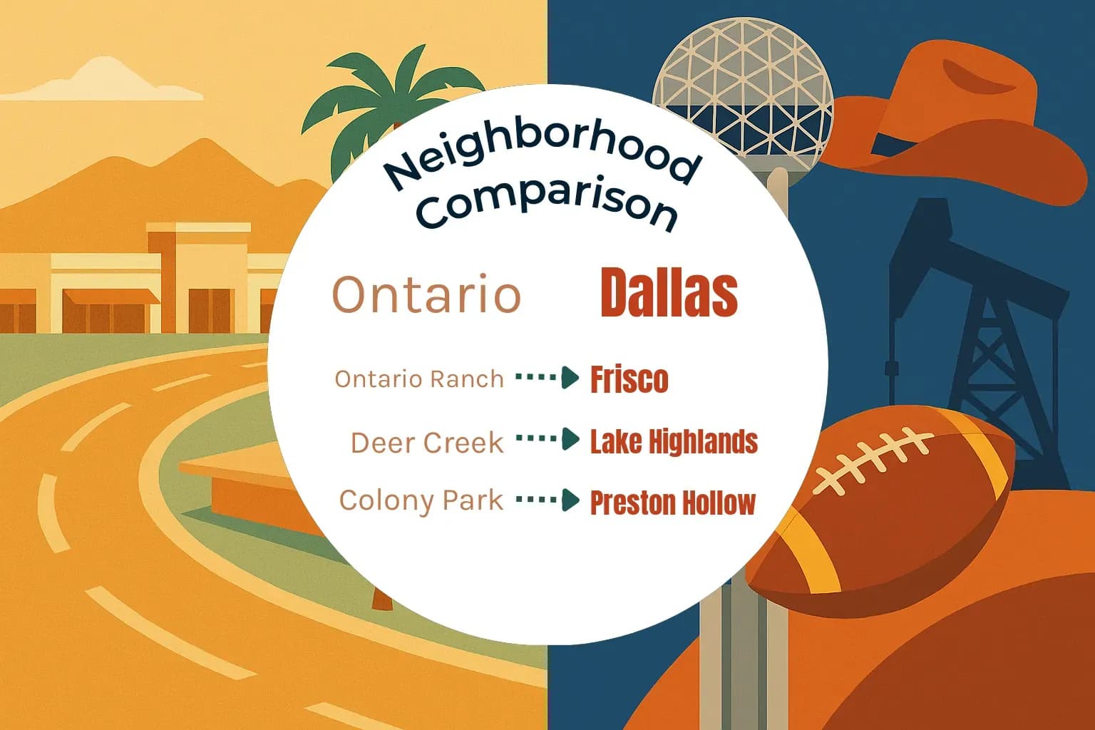 Ontario vs Dallas Neighborhood Comparison