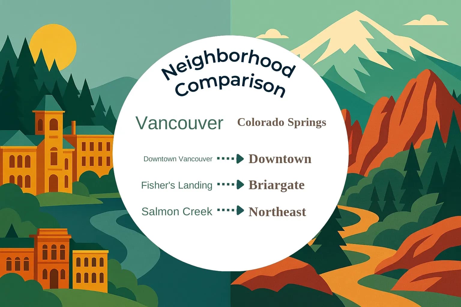 Vancouver vs Colorado Springs Neighborhood Comparison