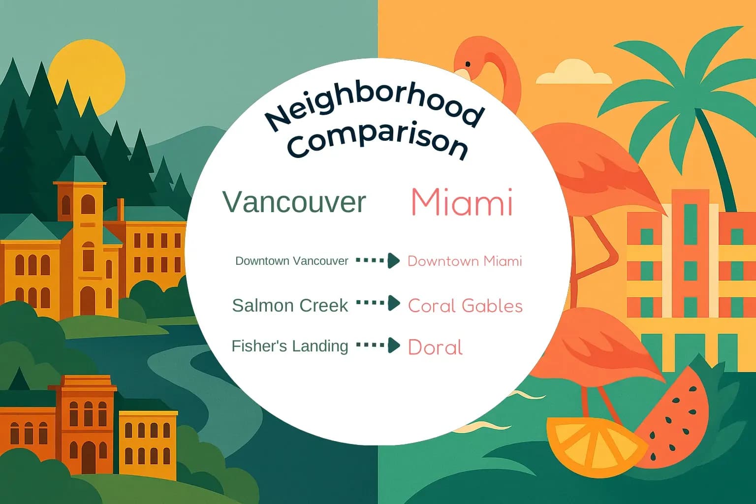 Vancouver vs Miami Neighborhood Comparison