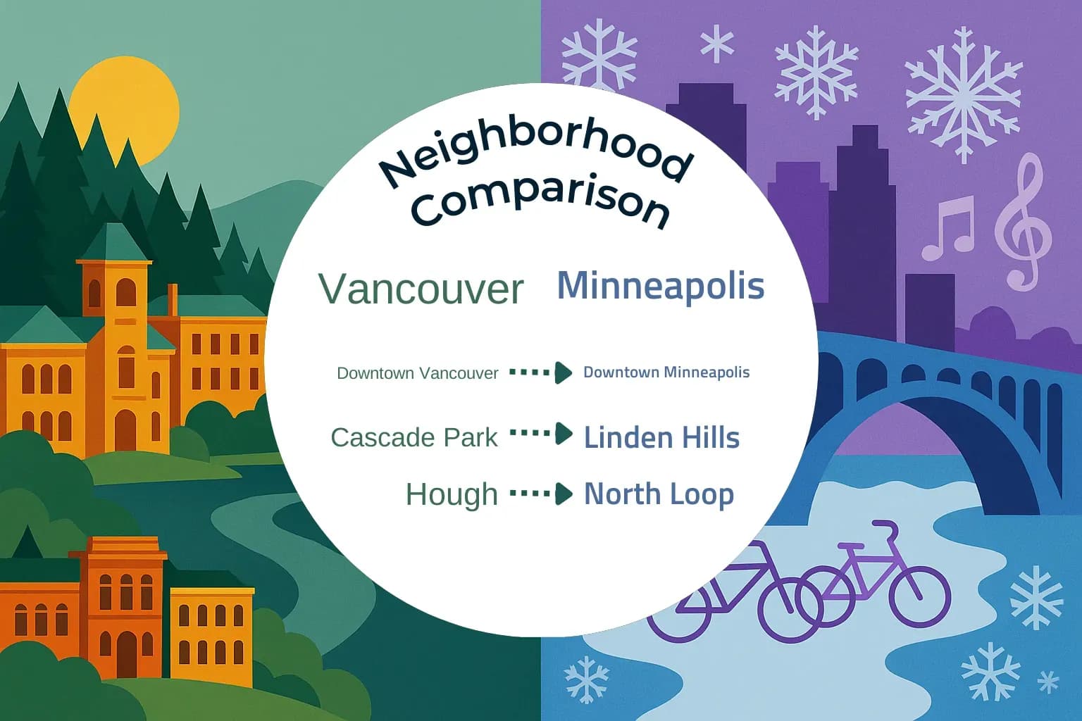 Vancouver vs Minneapolis Neighborhood Comparison