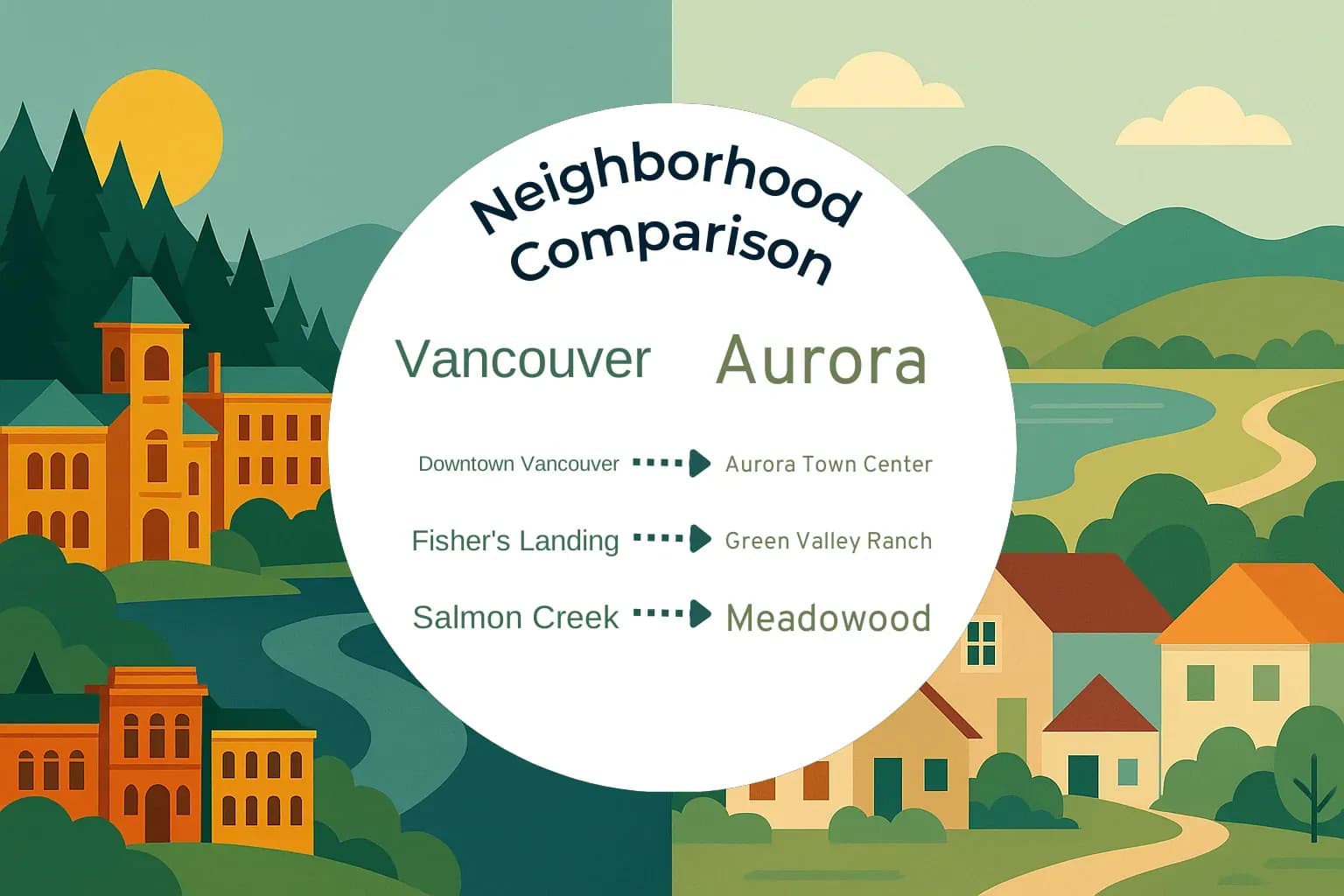 Vancouver vs Aurora Neighborhood Comparison