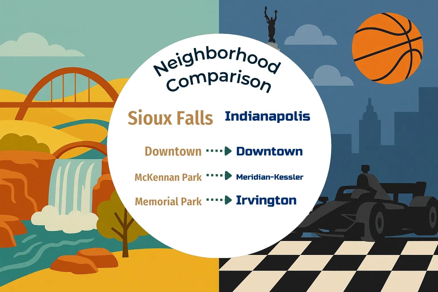 Sioux Falls vs Indianapolis Neighborhood Comparison