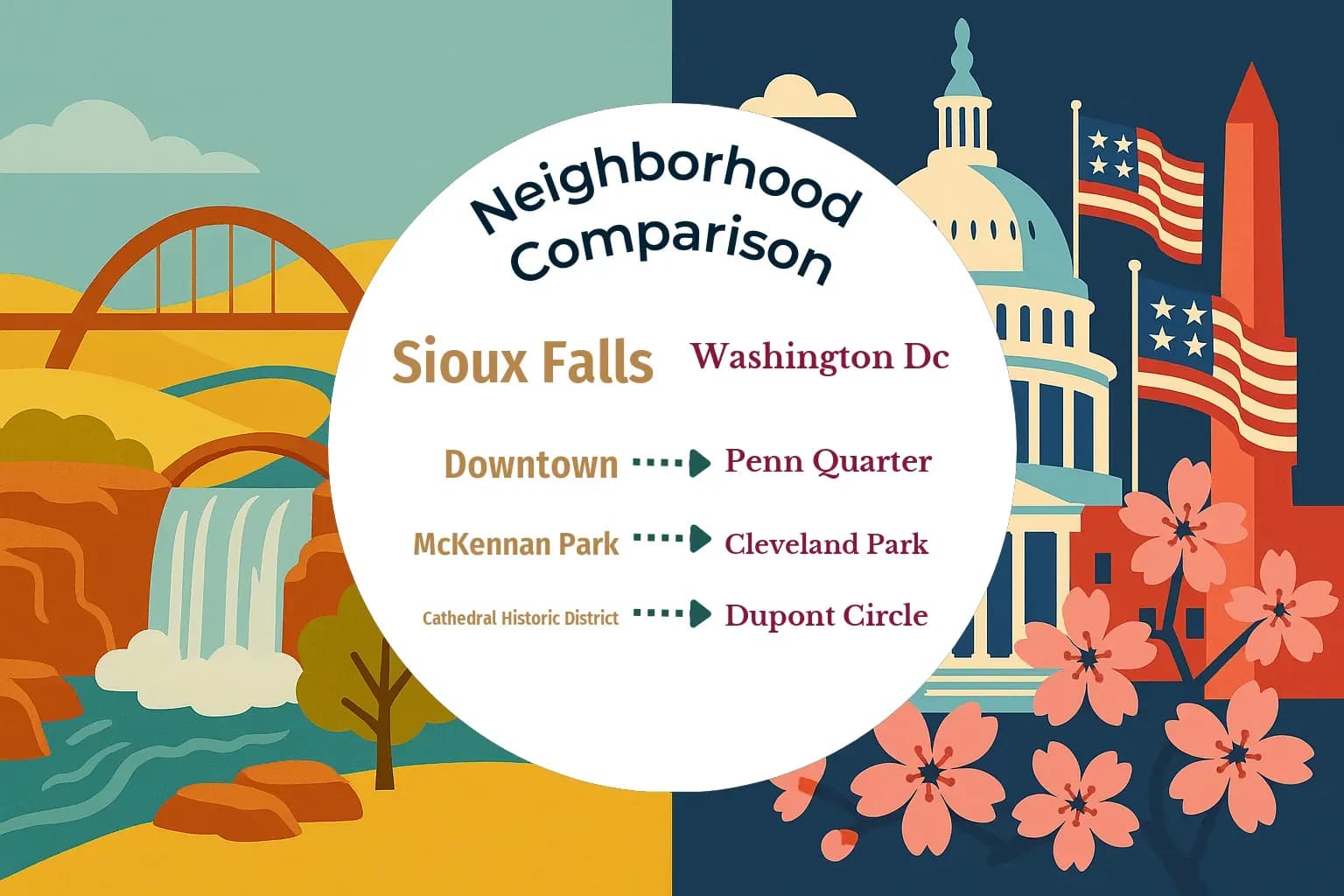 Sioux Falls vs Washington DC Neighborhood Comparison