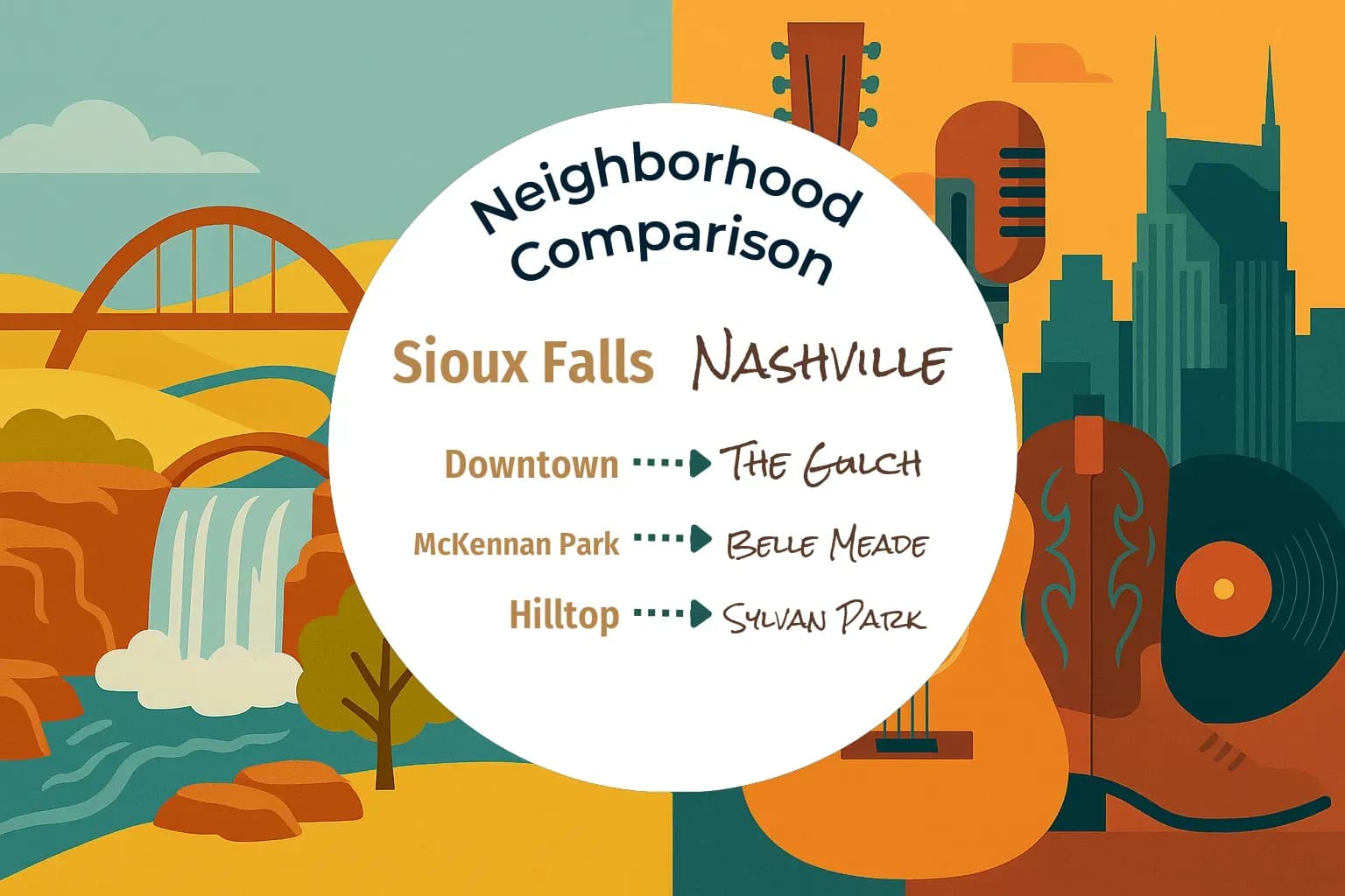 Sioux Falls vs Nashville Neighborhood Comparison