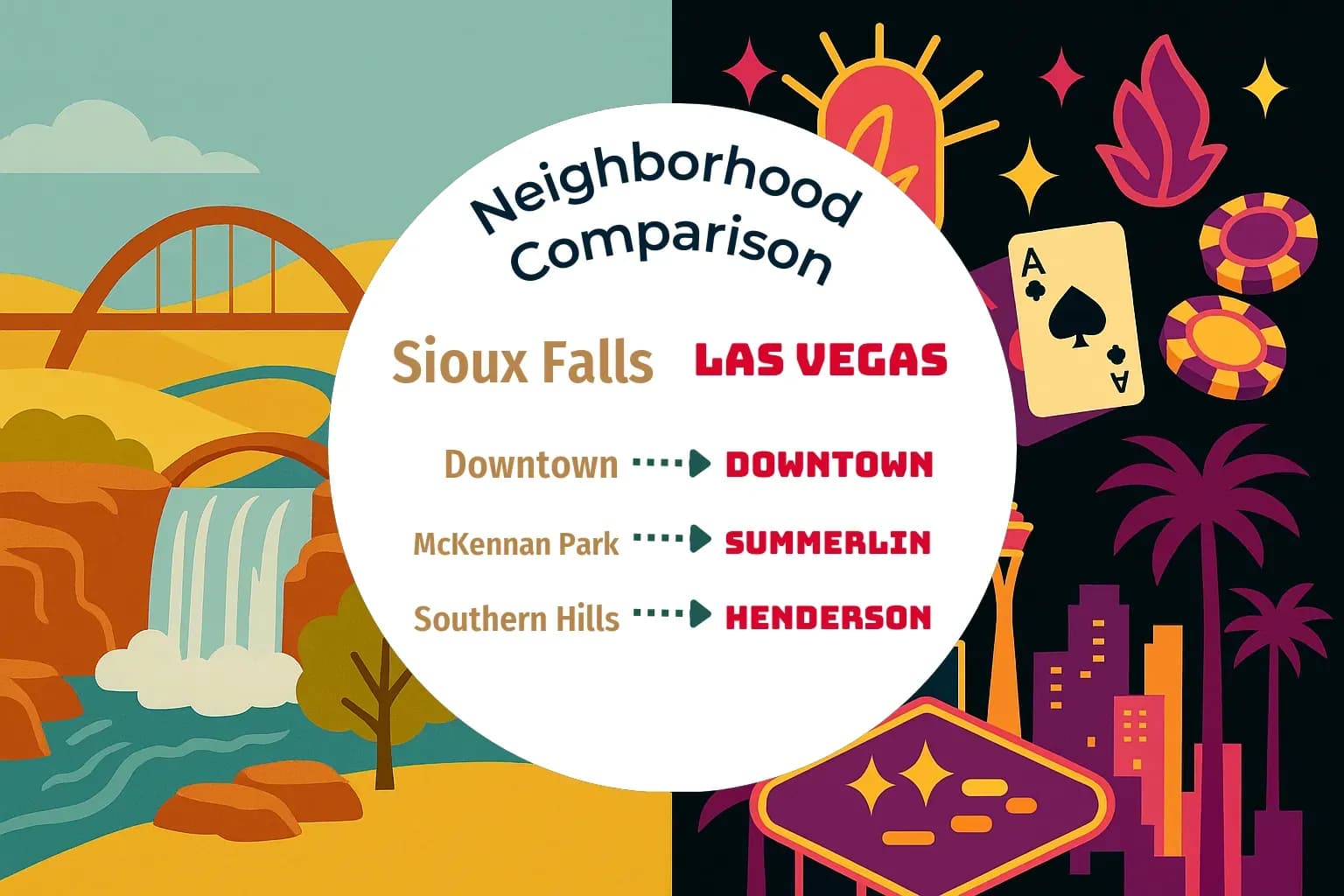 Sioux Falls vs Las Vegas Neighborhood Comparison