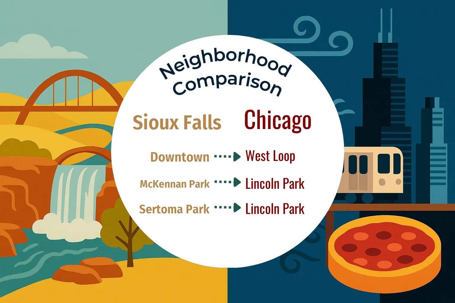 Sioux Falls vs Chicago Neighborhood Comparison