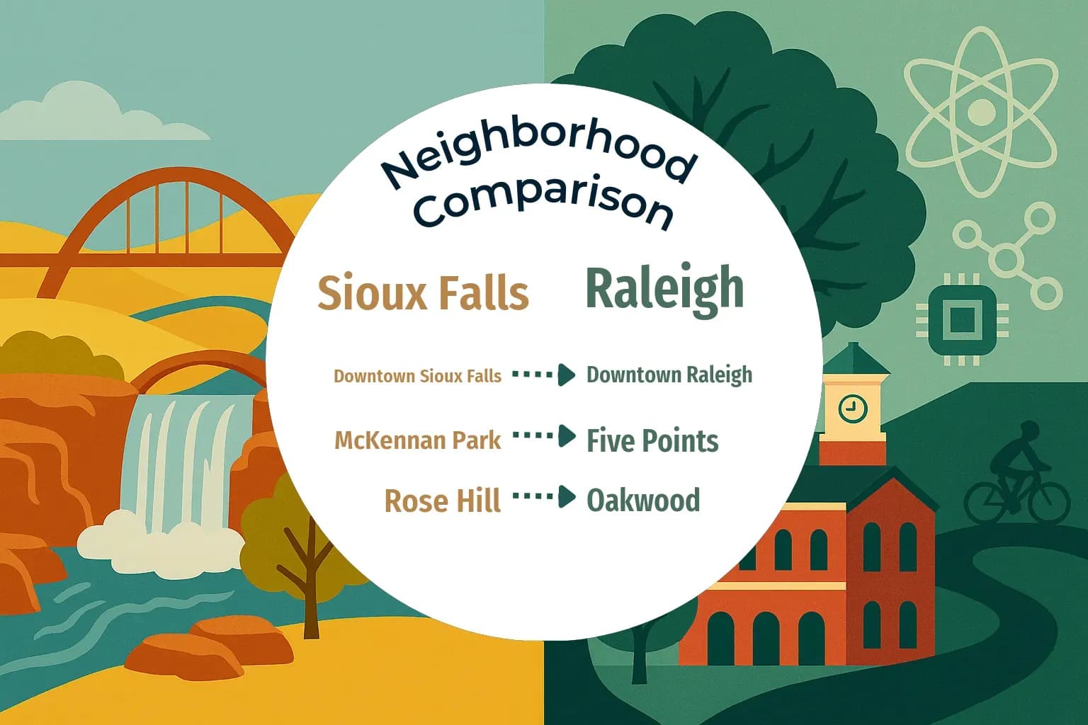 Sioux Falls vs Raleigh Neighborhood Comparison