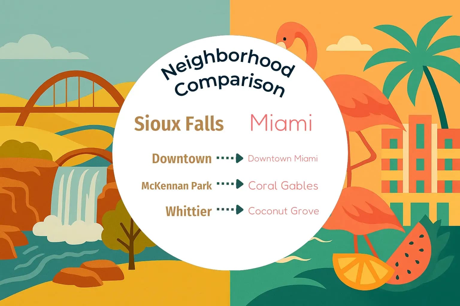 Sioux Falls vs Miami Neighborhood Comparison