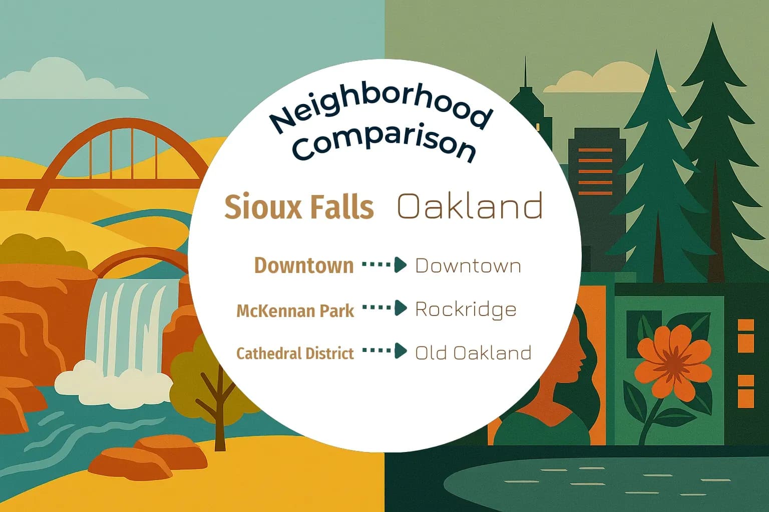 Sioux Falls vs Oakland Neighborhood Comparison