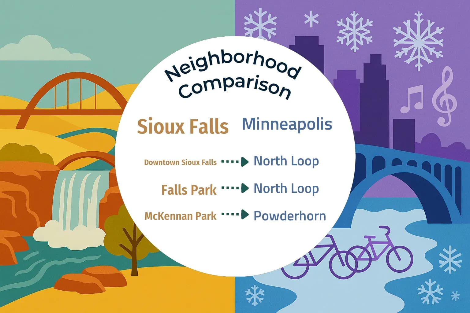Sioux Falls vs Minneapolis Neighborhood Comparison