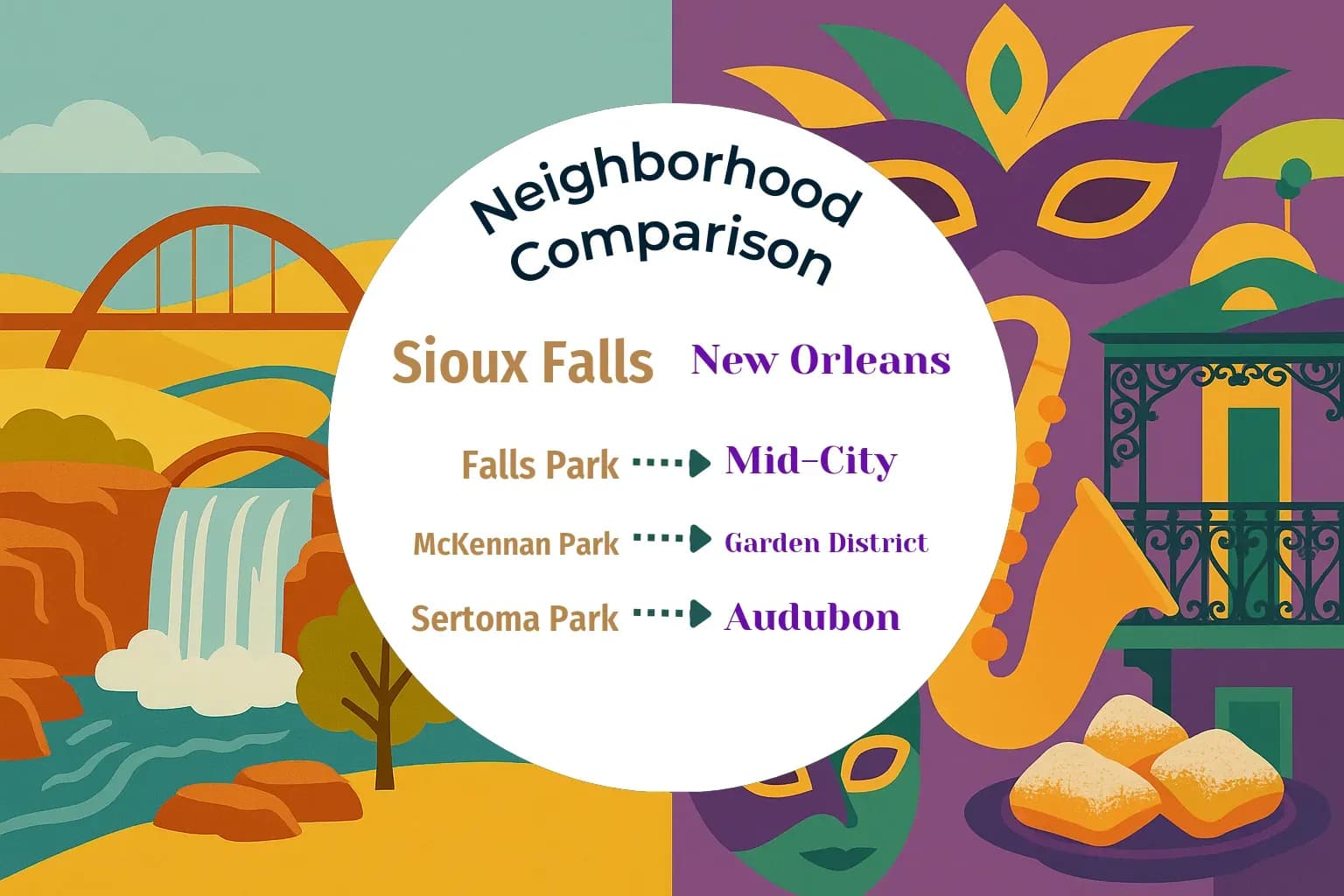 Sioux Falls vs New Orleans Neighborhood Comparison