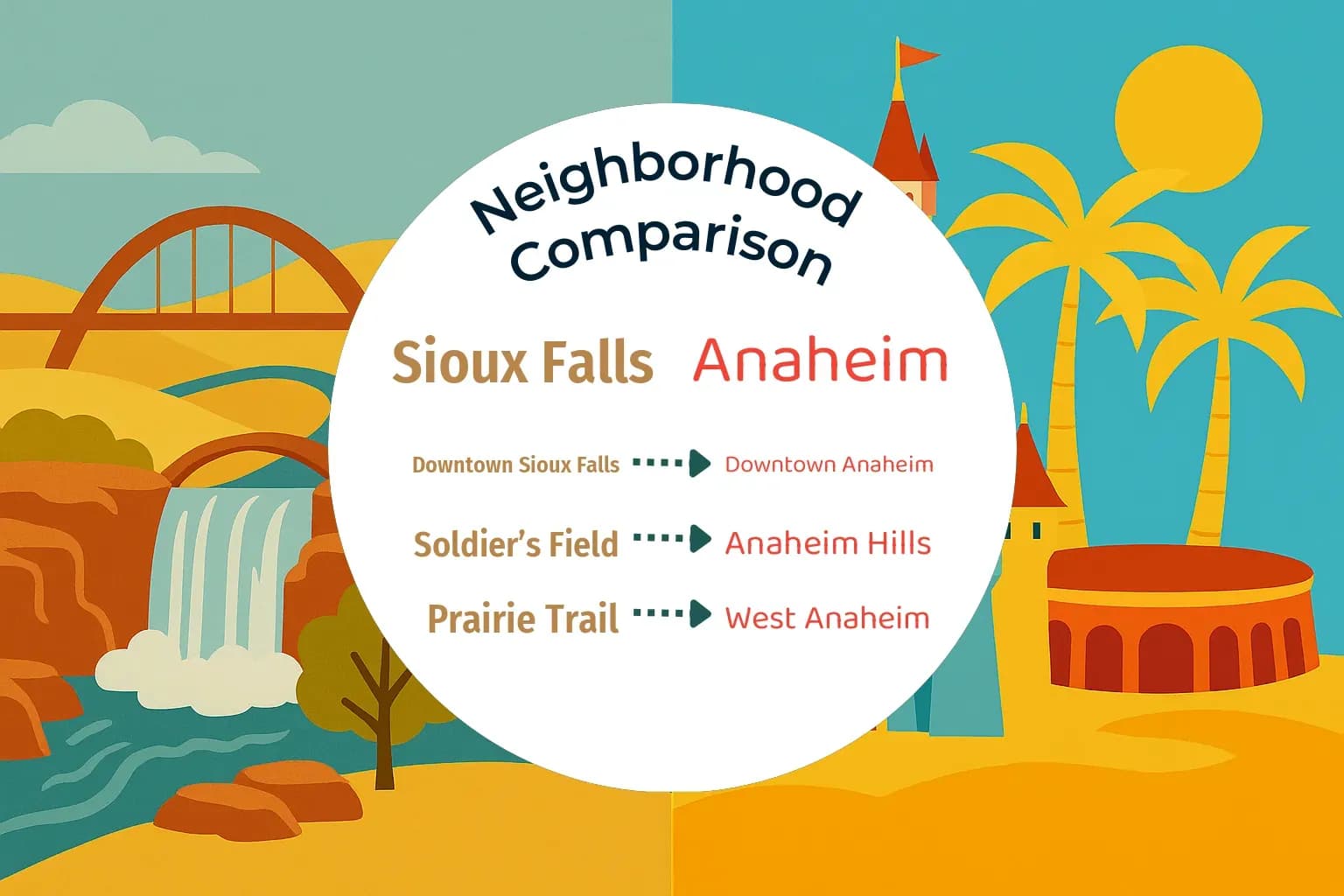 Sioux Falls vs Anaheim Neighborhood Comparison