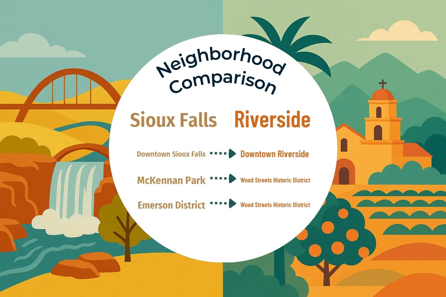 Sioux Falls vs Riverside Neighborhood Comparison