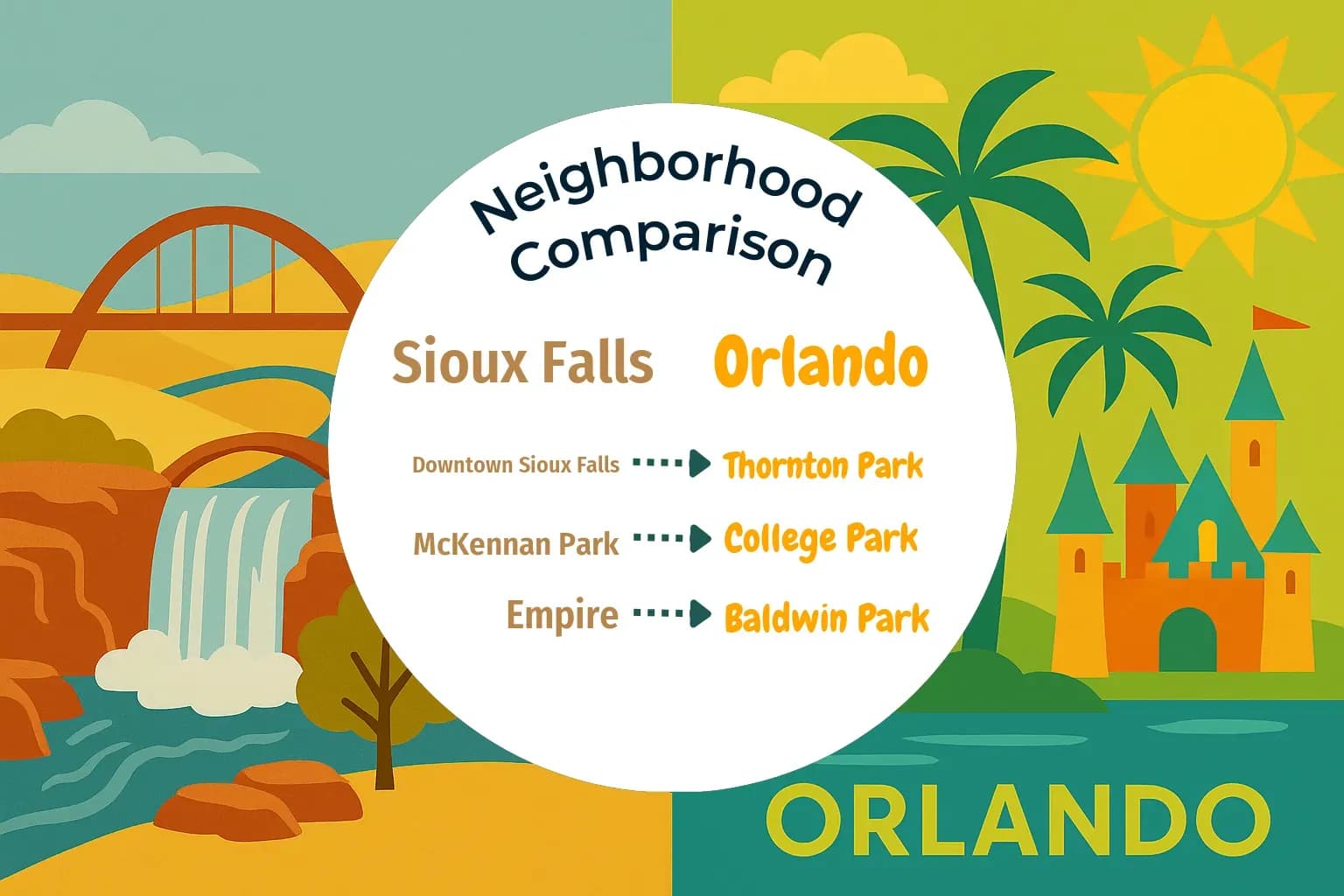 Sioux Falls vs Orlando Neighborhood Comparison