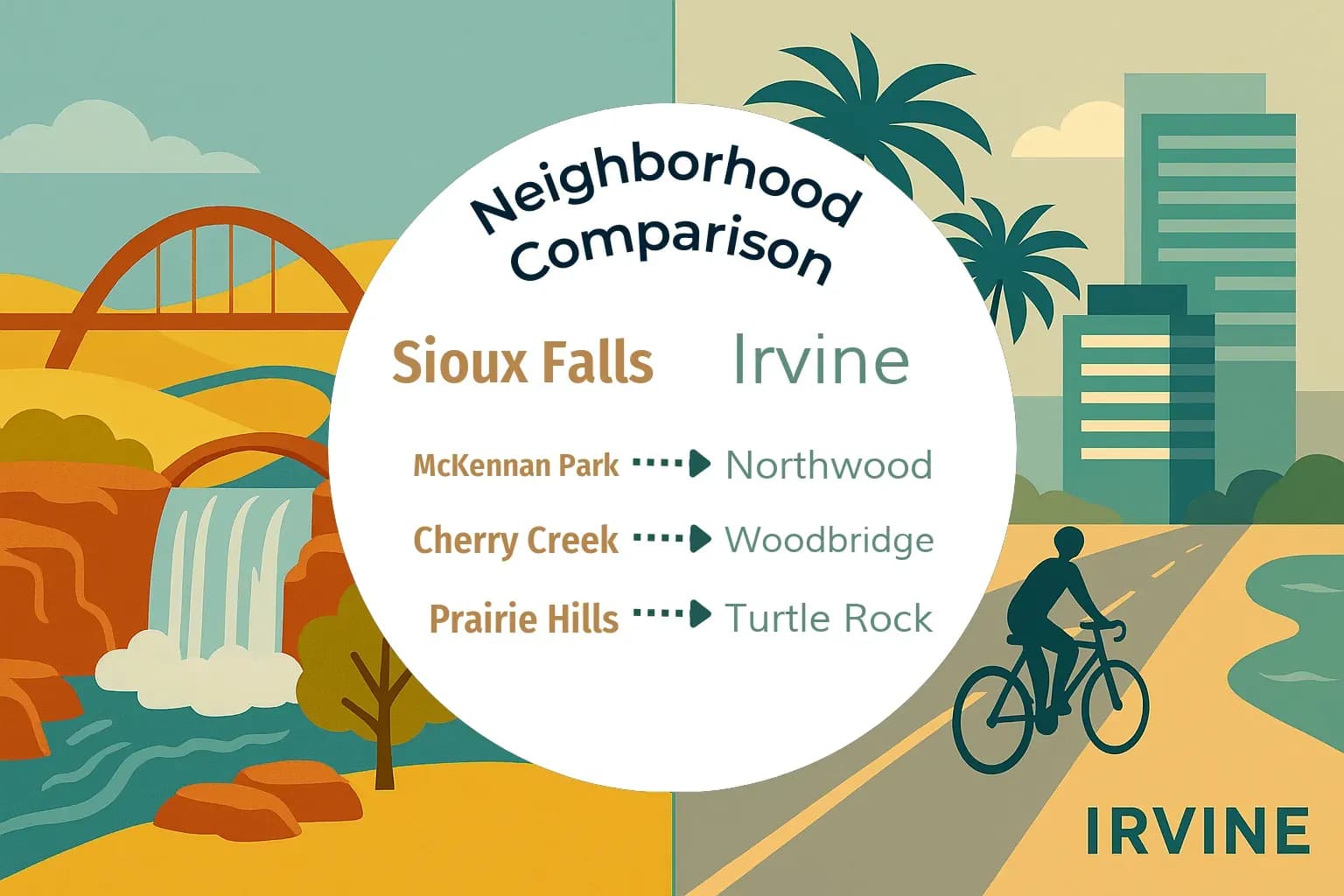 Sioux Falls vs Irvine Neighborhood Comparison