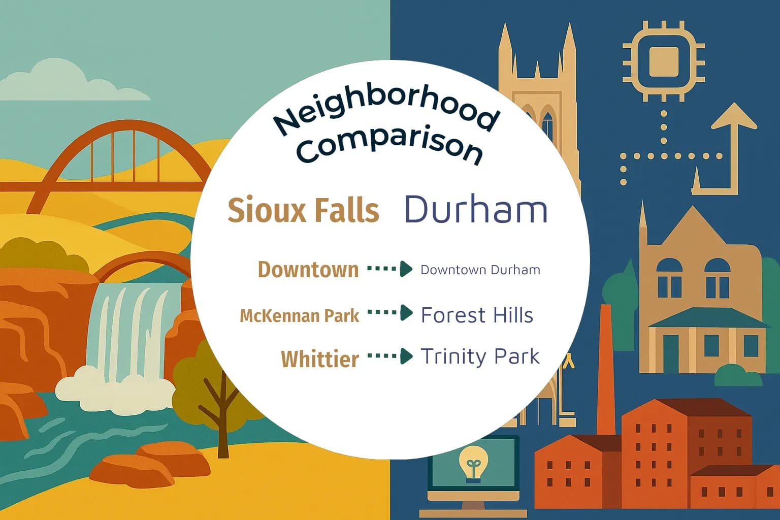 Sioux Falls vs Durham Neighborhood Comparison