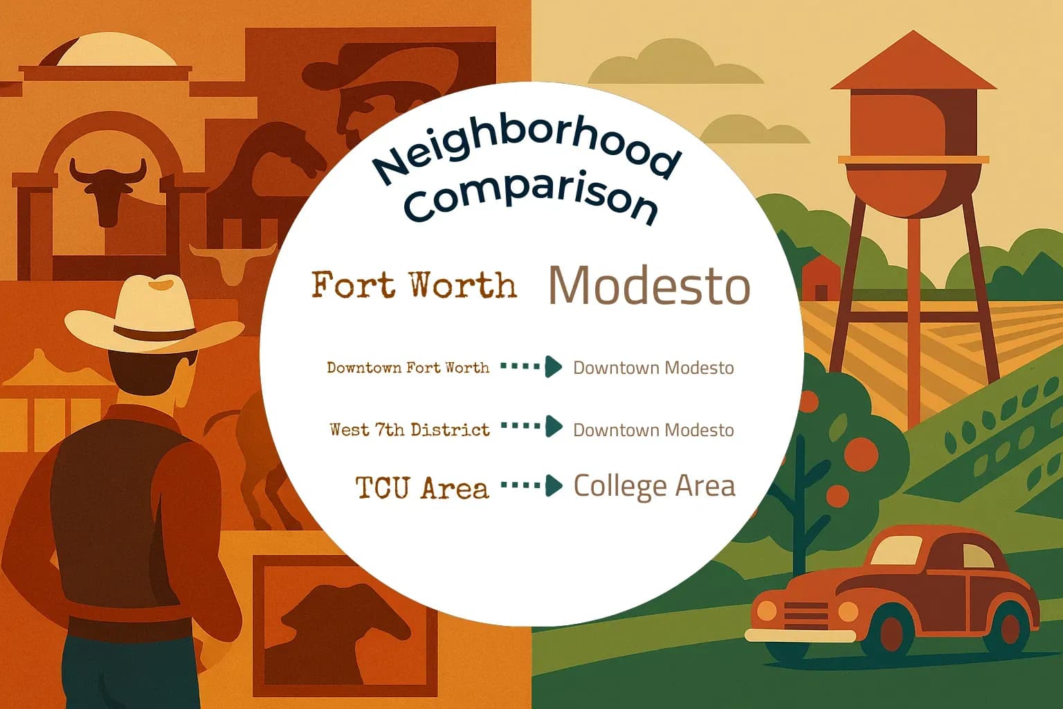 Fort Worth vs Modesto Neighborhood Comparison