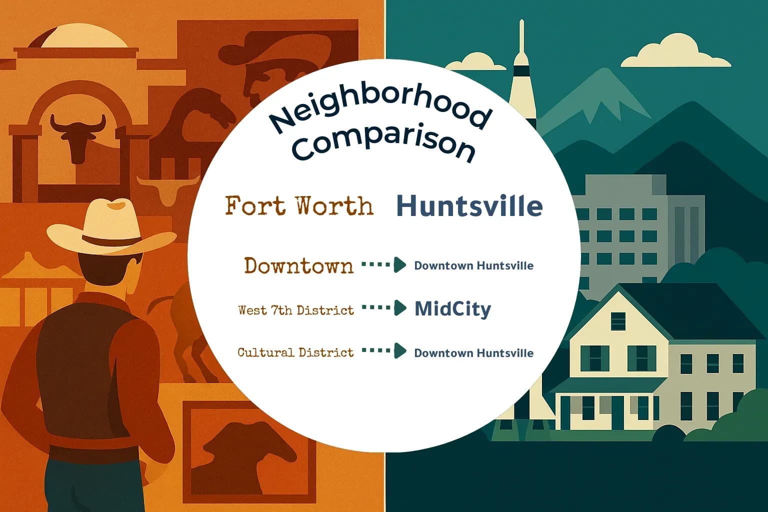 Fort Worth vs Huntsville Neighborhood Comparison