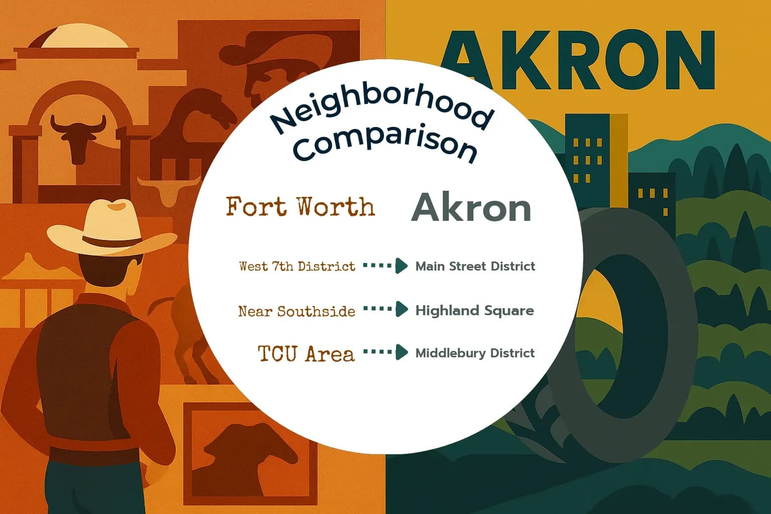 Fort Worth vs Akron Neighborhood Comparison