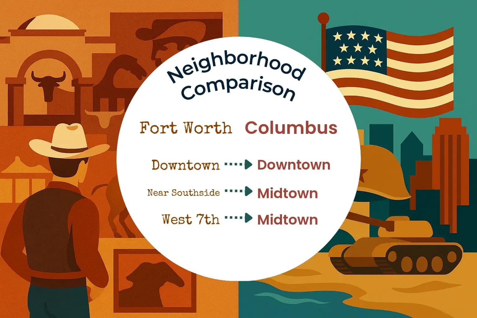 Fort Worth vs Columbus Neighborhood Comparison