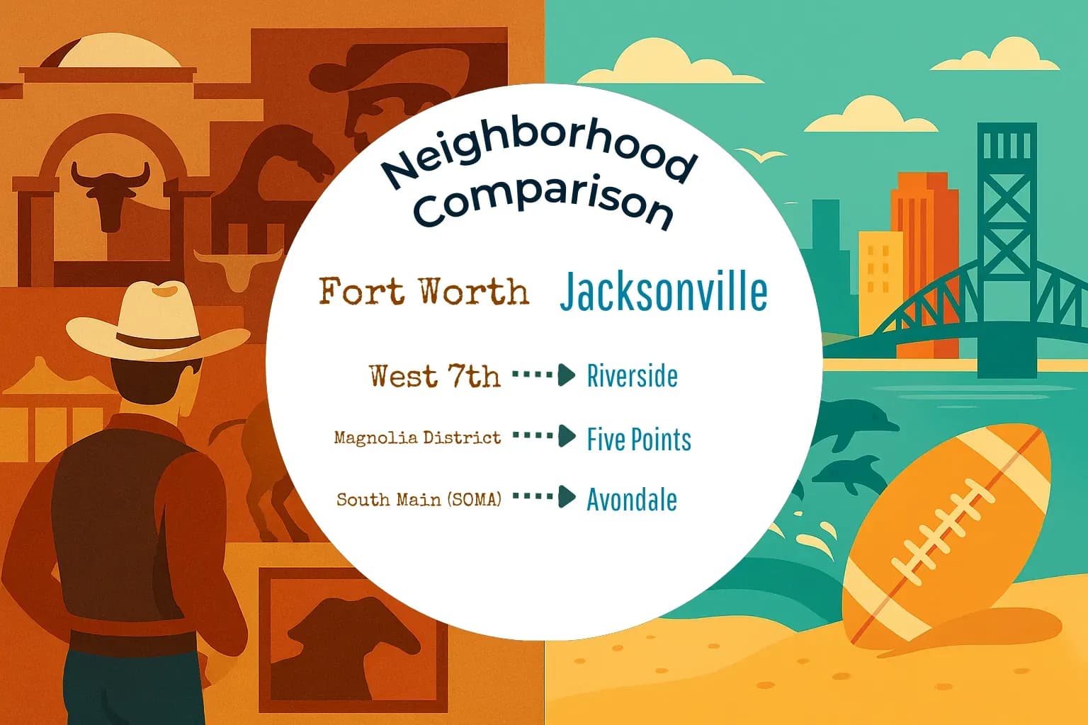 Fort Worth vs Jacksonville Neighborhood Comparison