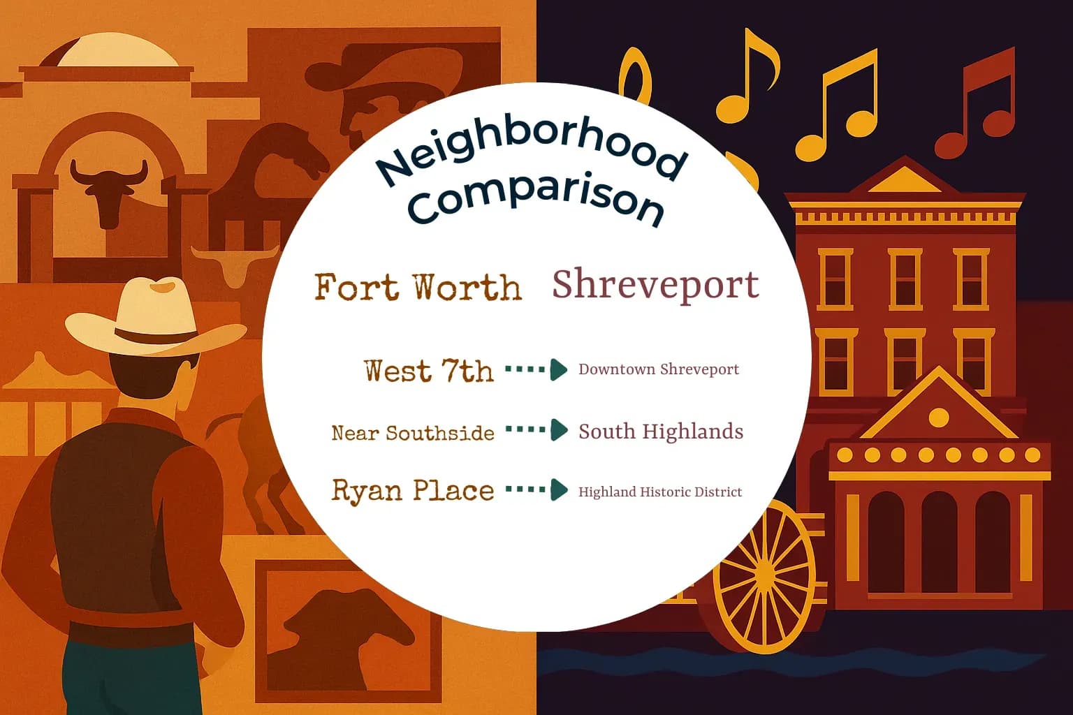 Fort Worth vs Shreveport Neighborhood Comparison
