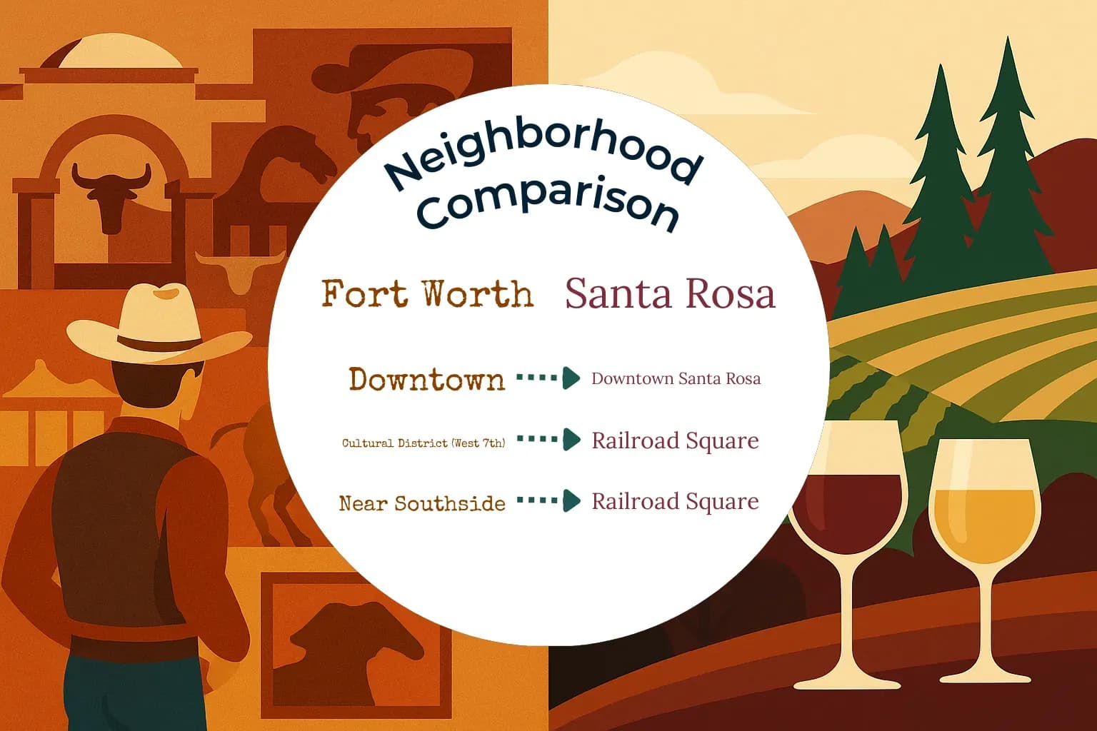 Fort Worth vs Santa Rosa Neighborhood Comparison