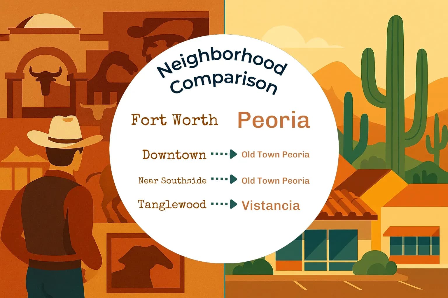 Fort Worth vs Peoria Neighborhood Comparison