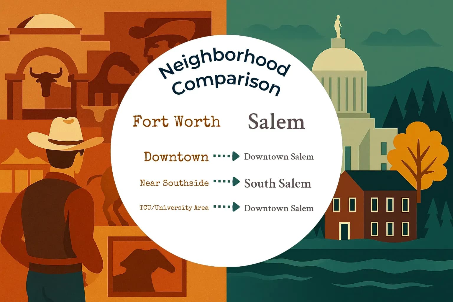 Fort Worth vs Salem Neighborhood Comparison