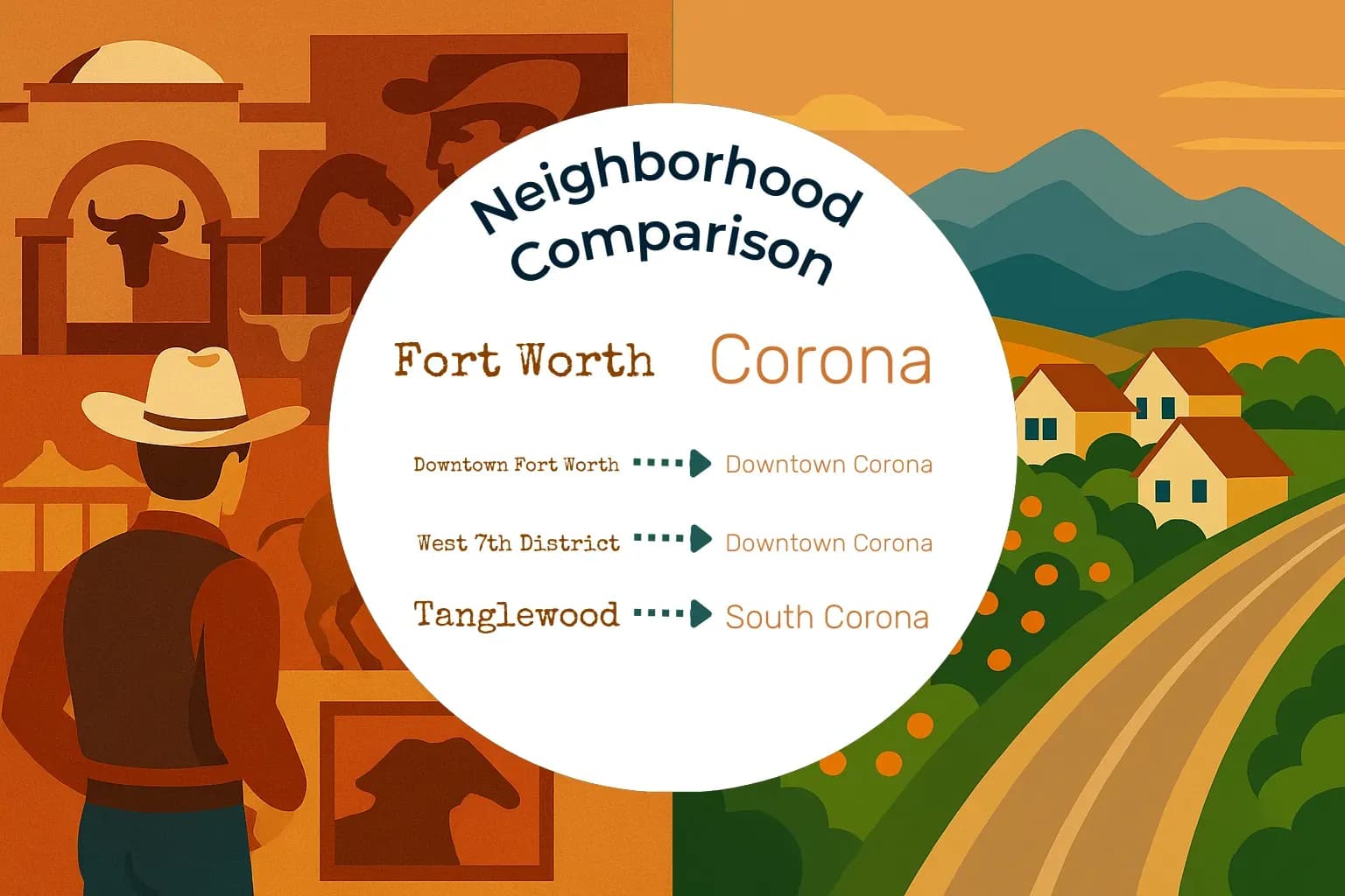 Fort Worth vs Corona Neighborhood Comparison