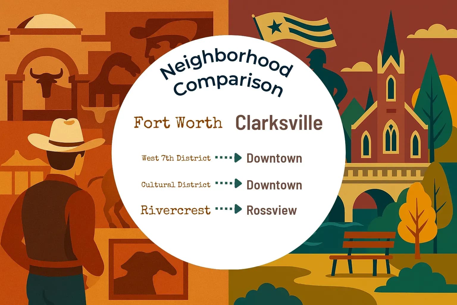 Fort Worth vs Clarksville Neighborhood Comparison