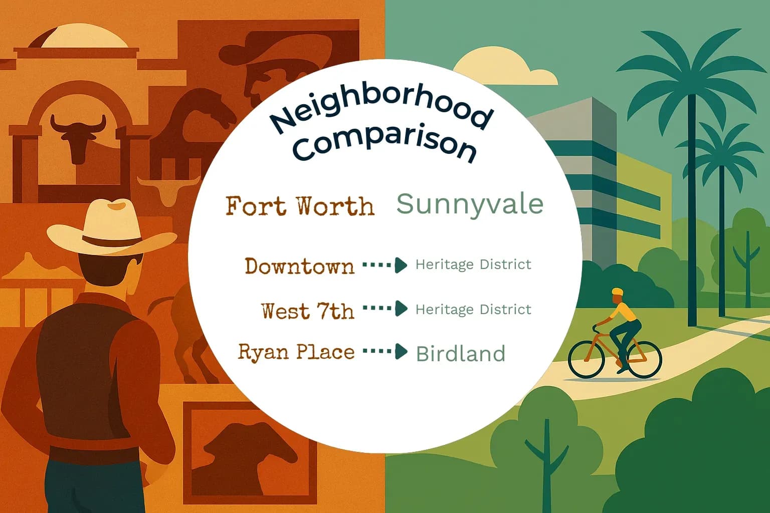 Fort Worth vs Sunnyvale Neighborhood Comparison
