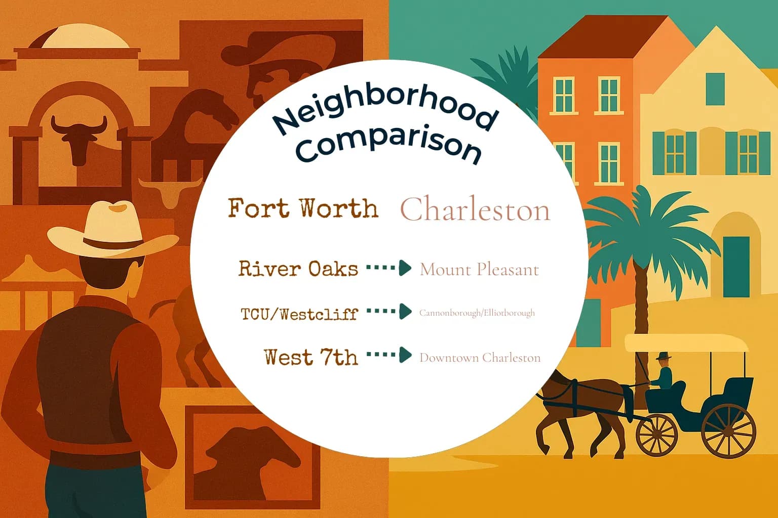 Fort Worth vs Charleston Neighborhood Comparison