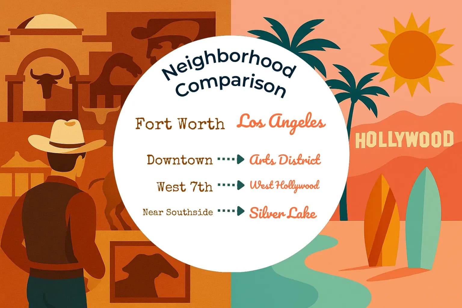 Fort Worth vs Los Angeles Neighborhood Comparison