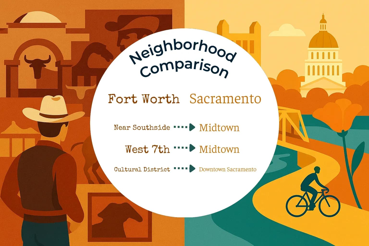 Fort Worth vs Sacramento Neighborhood Comparison