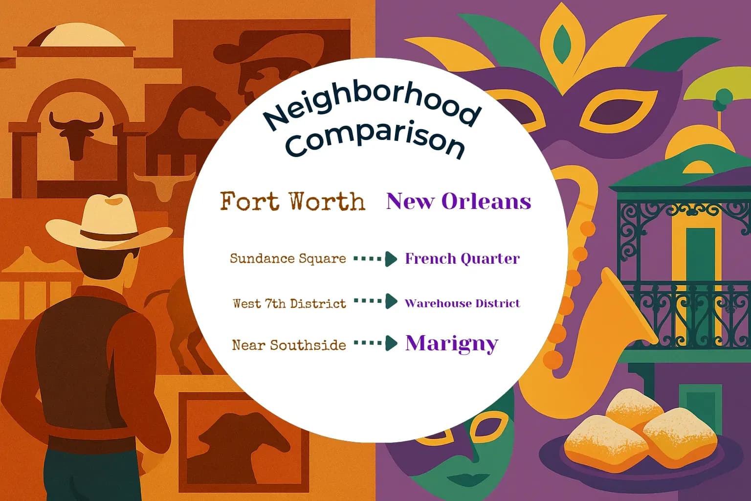 Fort Worth vs New Orleans Neighborhood Comparison