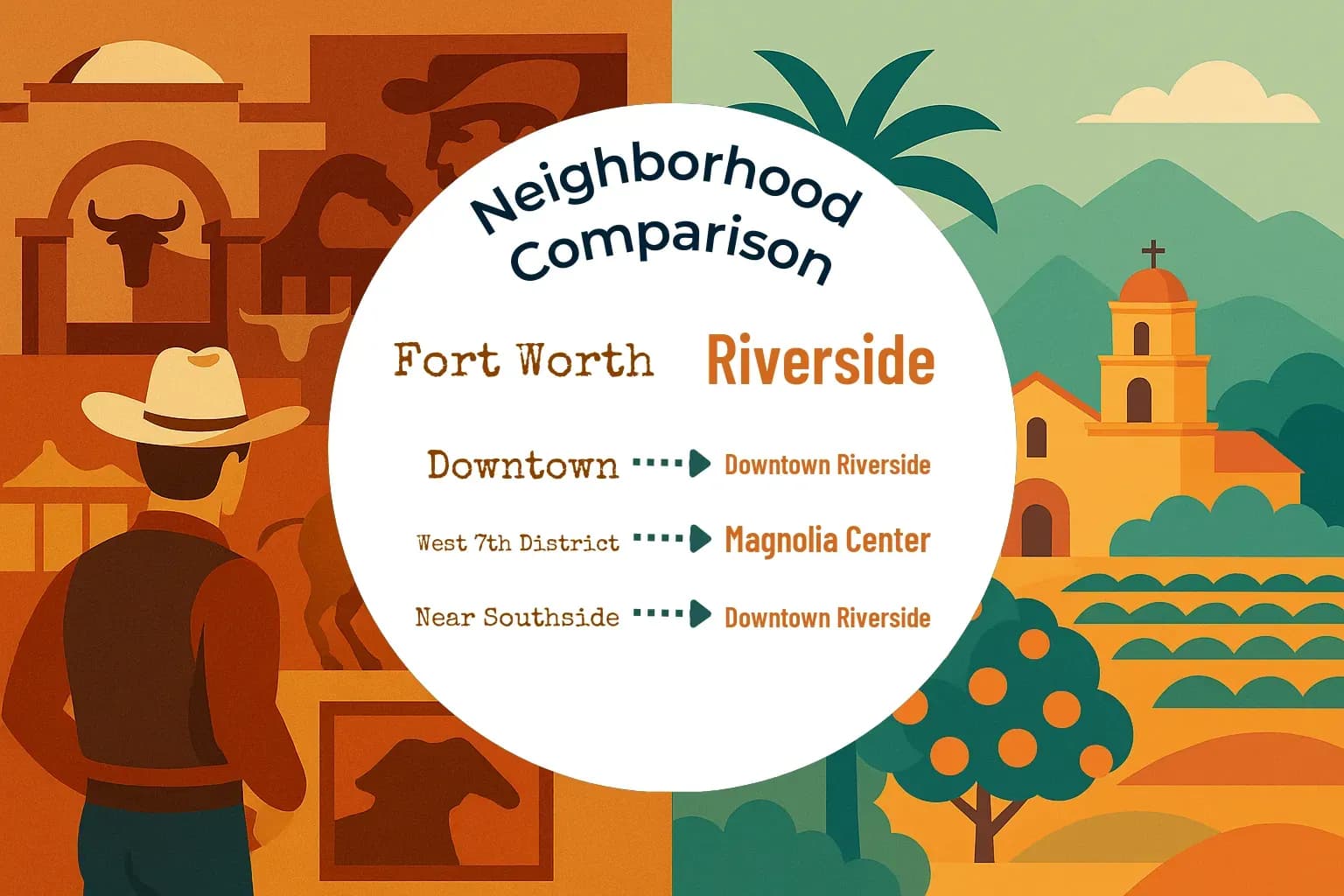 Fort Worth vs Riverside Neighborhood Comparison