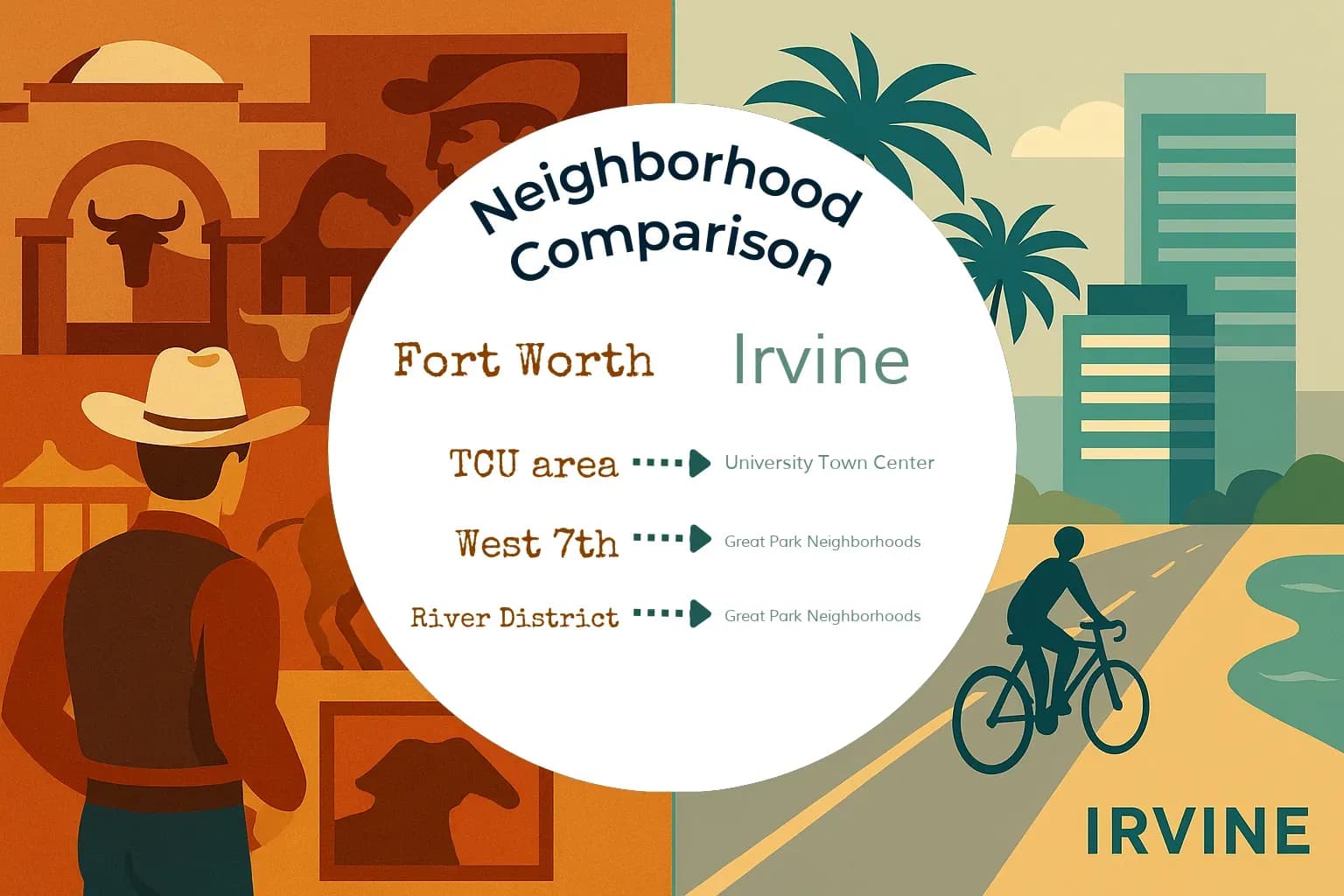 Fort Worth vs Irvine Neighborhood Comparison