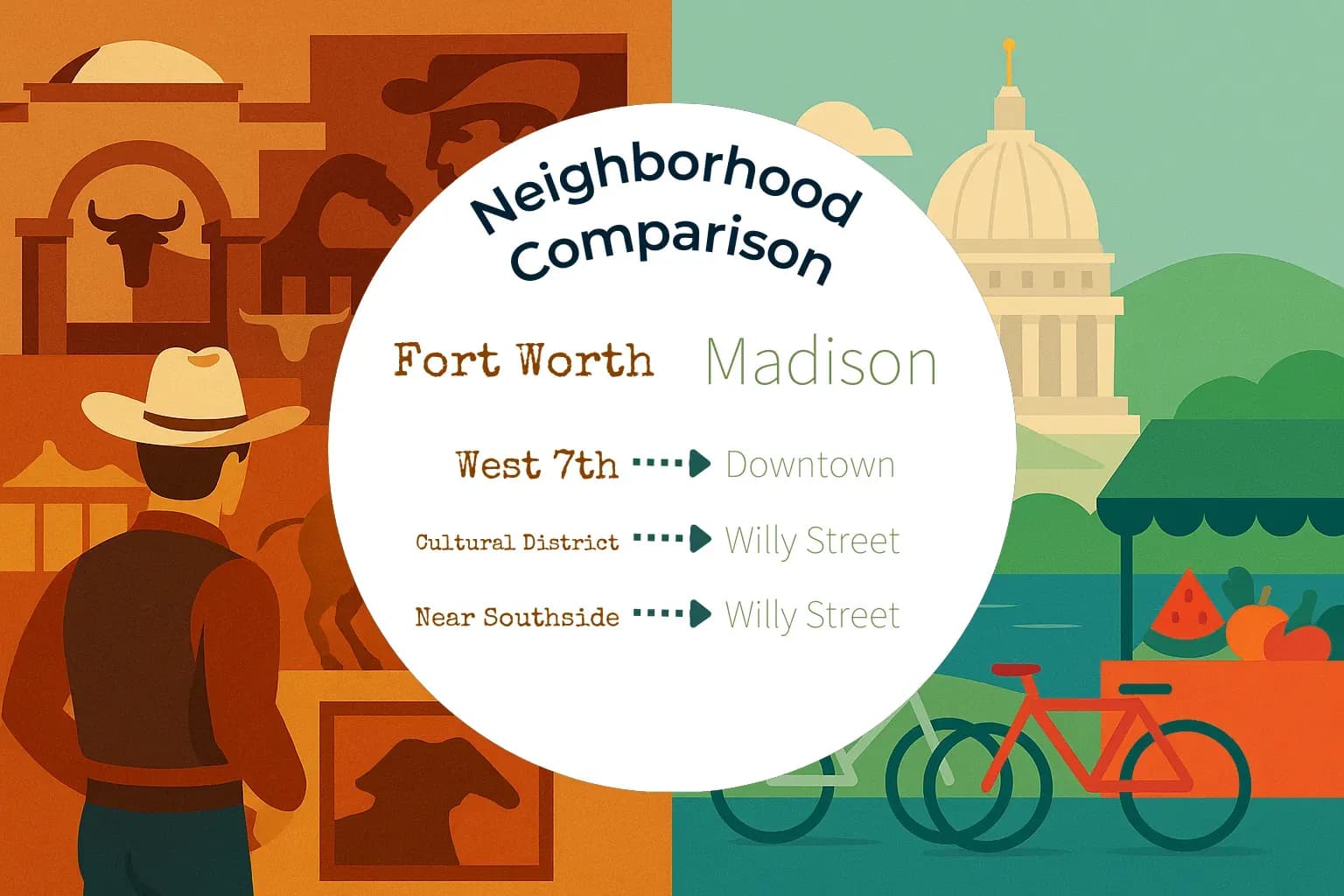 Fort Worth vs Madison Neighborhood Comparison