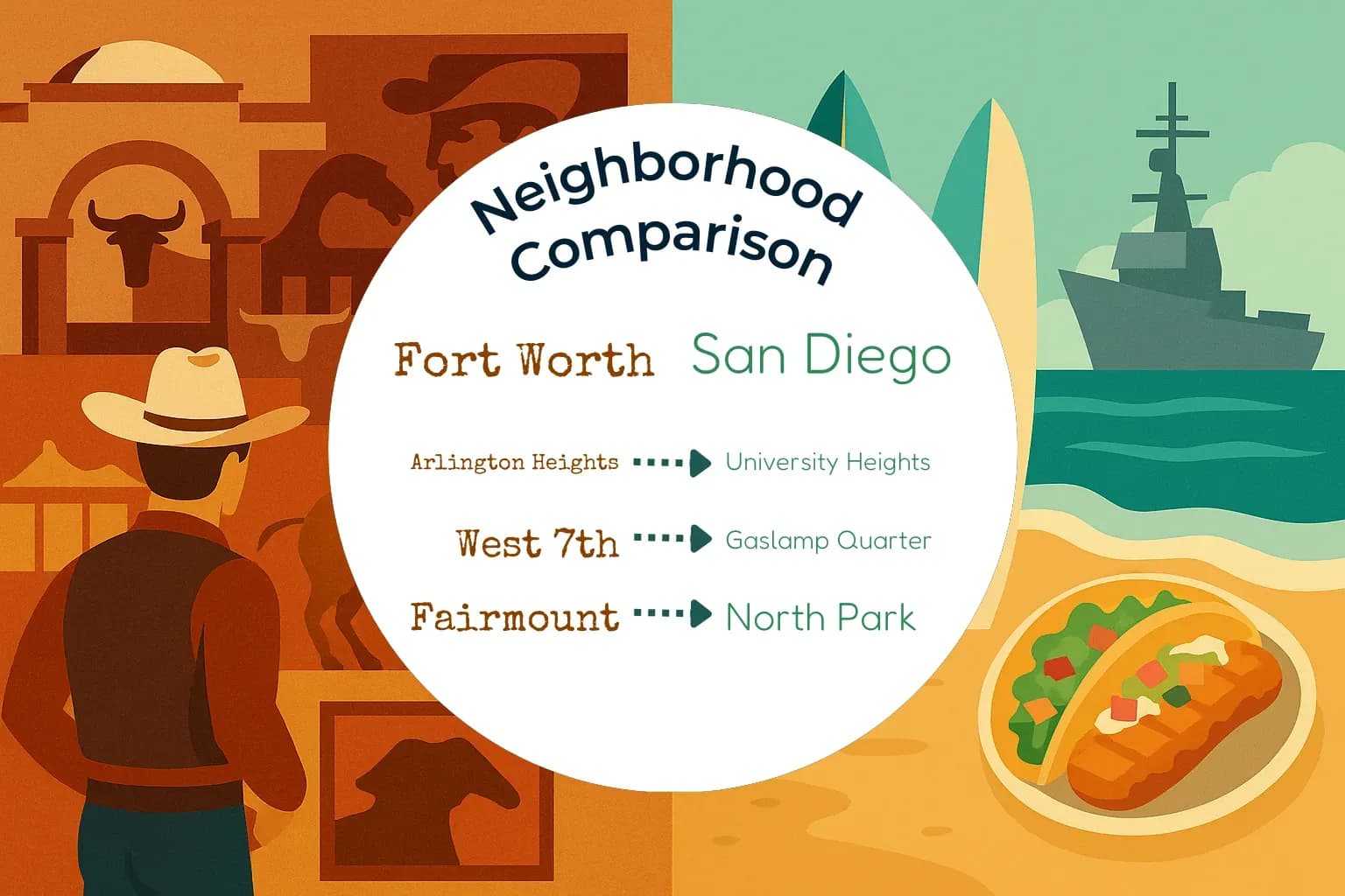 Fort Worth vs San Diego Neighborhood Comparison