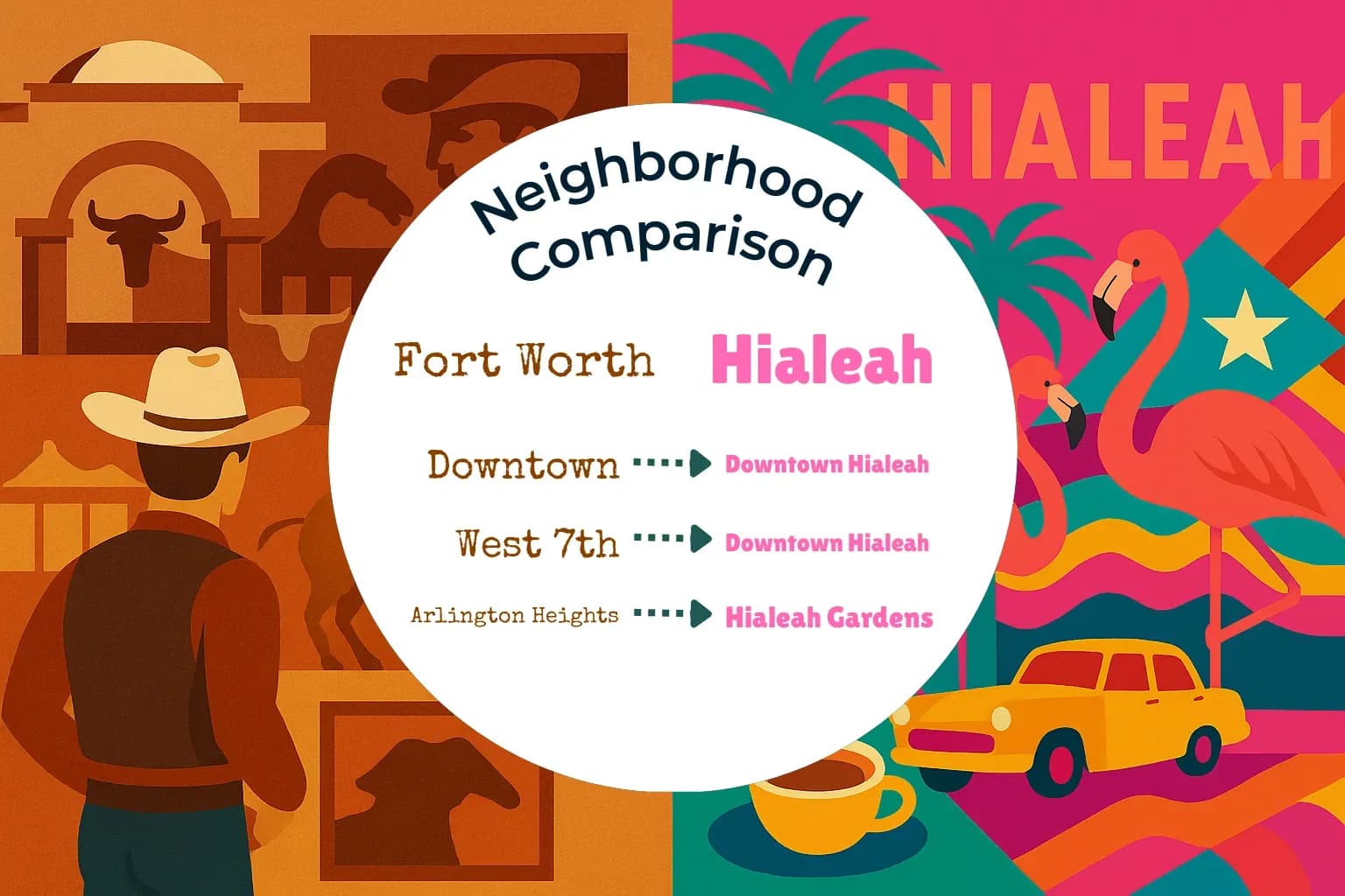 Fort Worth vs Hialeah Neighborhood Comparison
