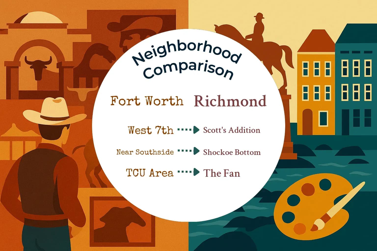 Fort Worth vs Richmond Neighborhood Comparison