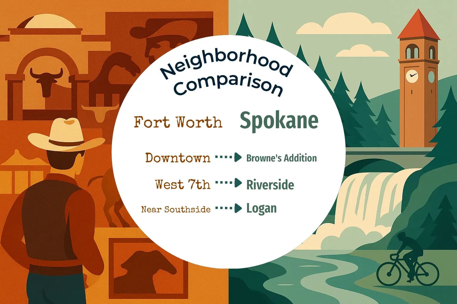 Fort Worth vs Spokane Neighborhood Comparison
