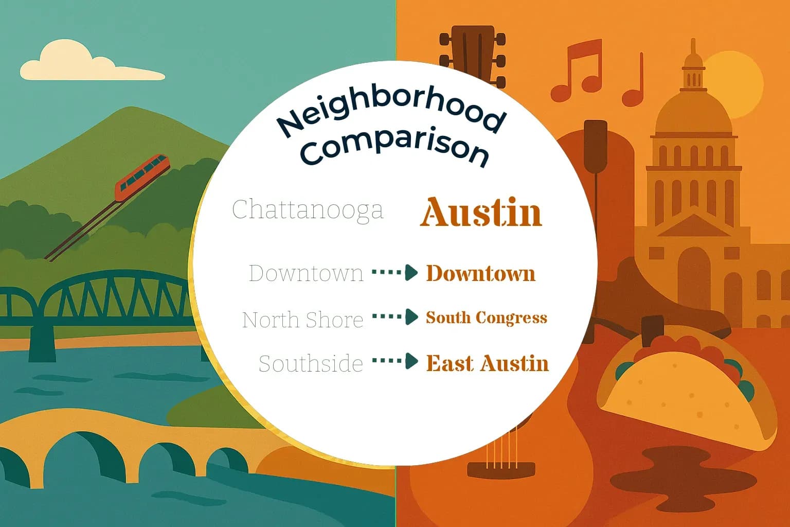 Chattanooga vs Austin Neighborhood Comparison