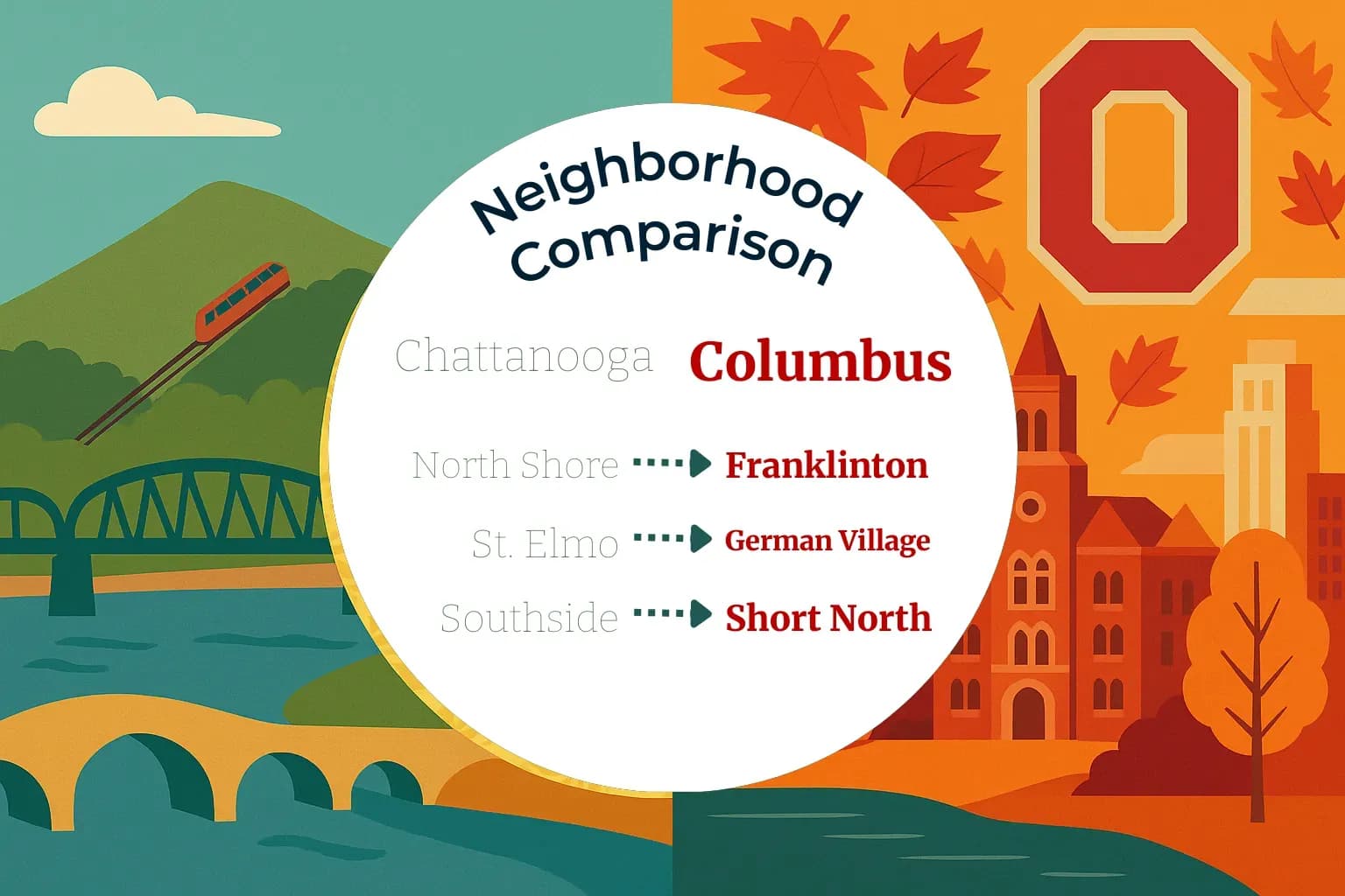 Chattanooga vs Columbus Neighborhood Comparison